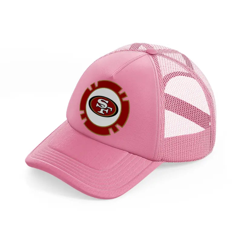 emblem sf 49ers-pink-trucker-hat