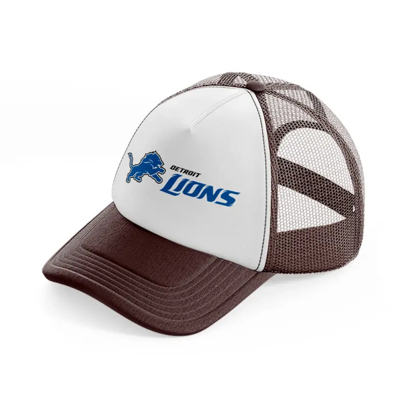 detroit lions logo-brown-trucker-hat