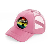 summer vibes pink trucker hat