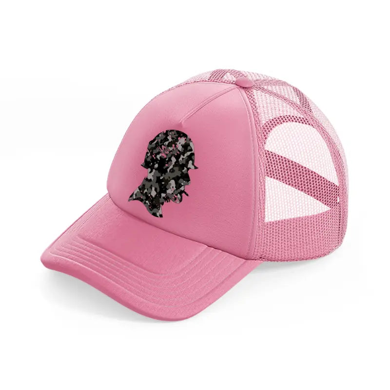 camo soldier-pink-trucker-hat
