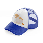 032-hamster-blue-and-white-trucker-hat