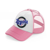 kansas city royals baseball club-pink-and-white-trucker-hat
