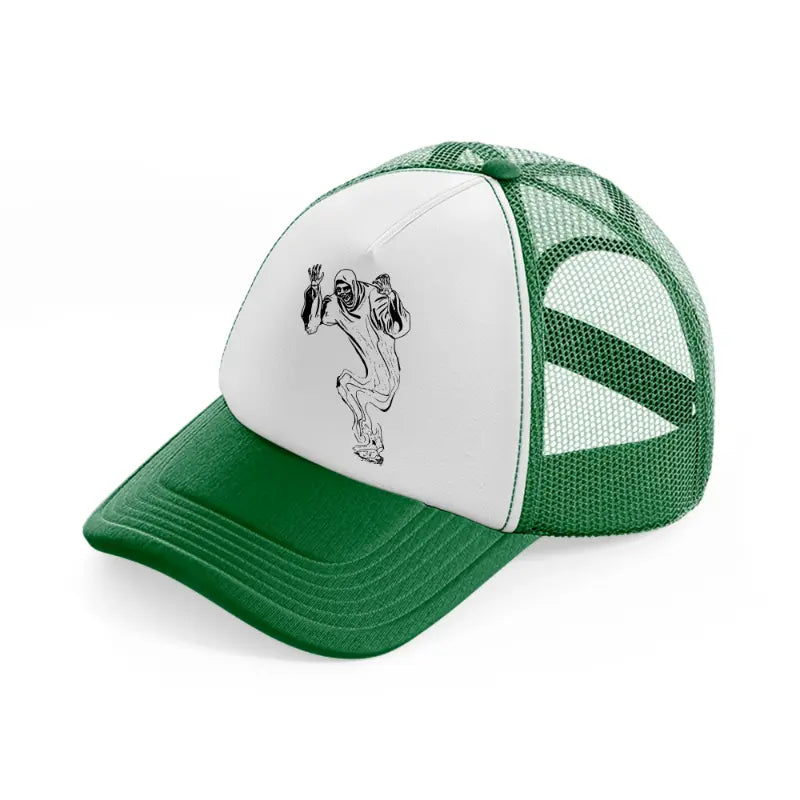 flying ghost-green-and-white-trucker-hat