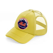 new york mets badge-gold-trucker-hat