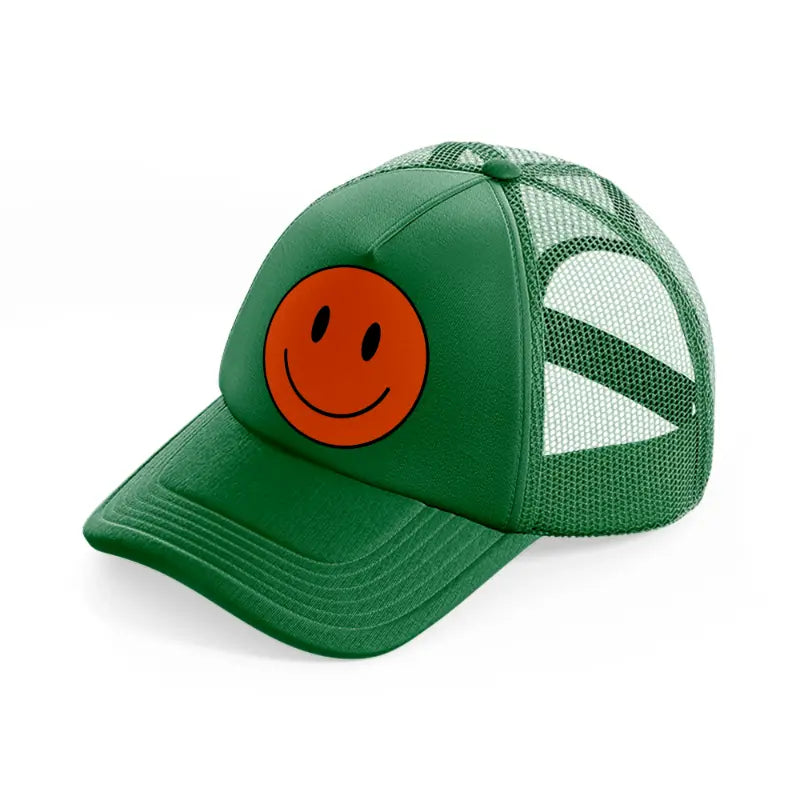 happy face red-green-trucker-hat