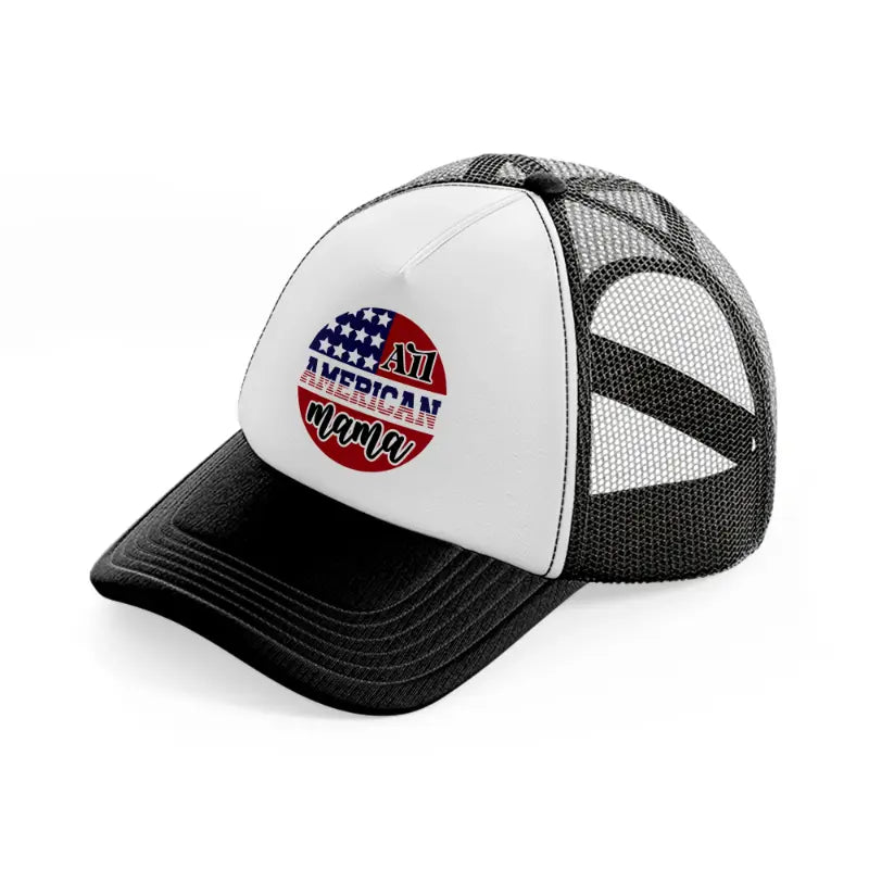 all american mama-01-black-and-white-trucker-hat