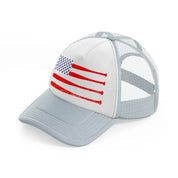 baseball american flag-grey-trucker-hat