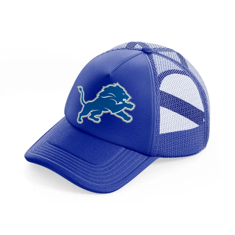 detroit lions emblem-blue-trucker-hat
