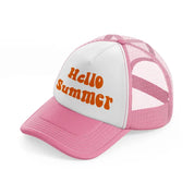 retro elements-110-pink-and-white-trucker-hat