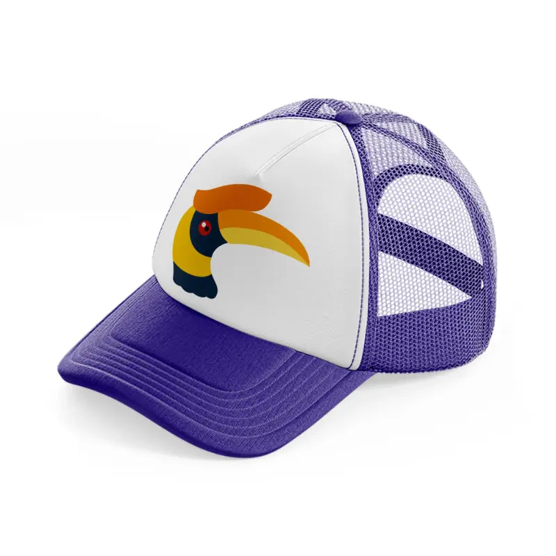 hornbill-purple-trucker-hat