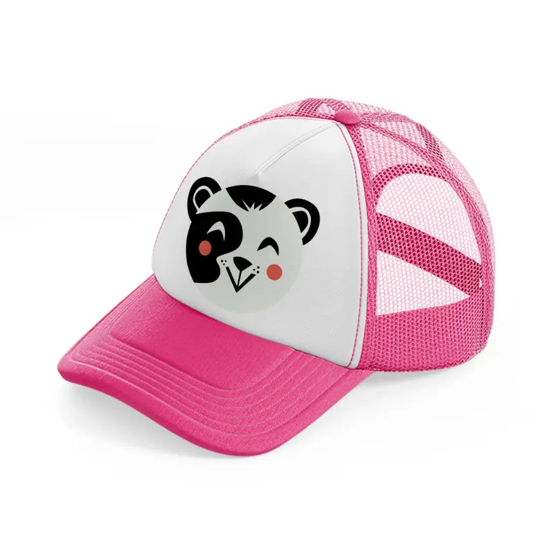 panda-neon-pink-trucker-hat