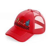 game cartoon red trucker hat