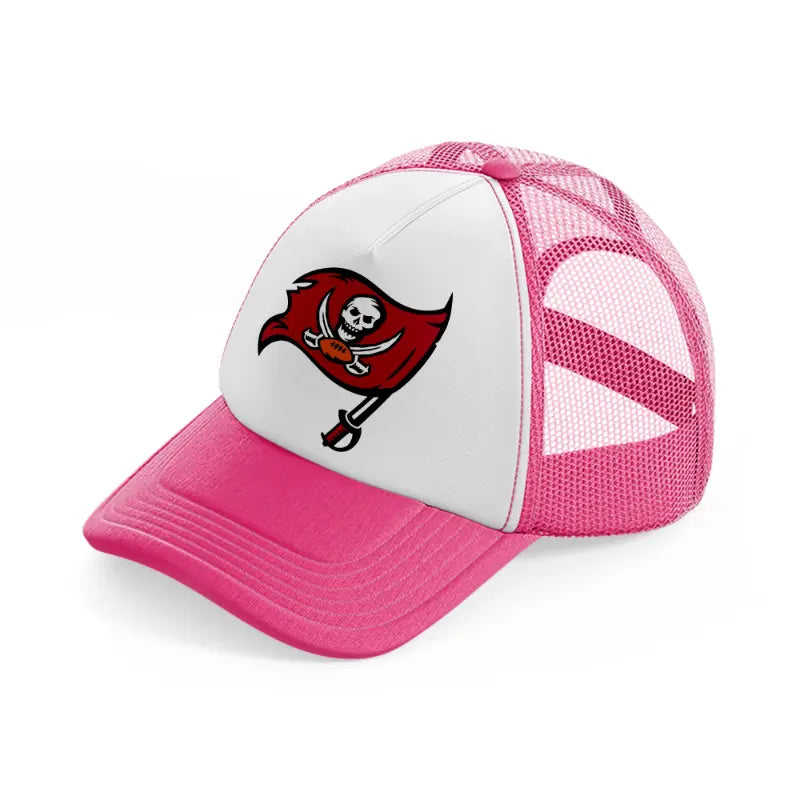 tampa bay buccaneers flag neon pink trucker hat