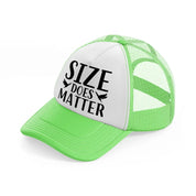 size does matter-lime-green-trucker-hat