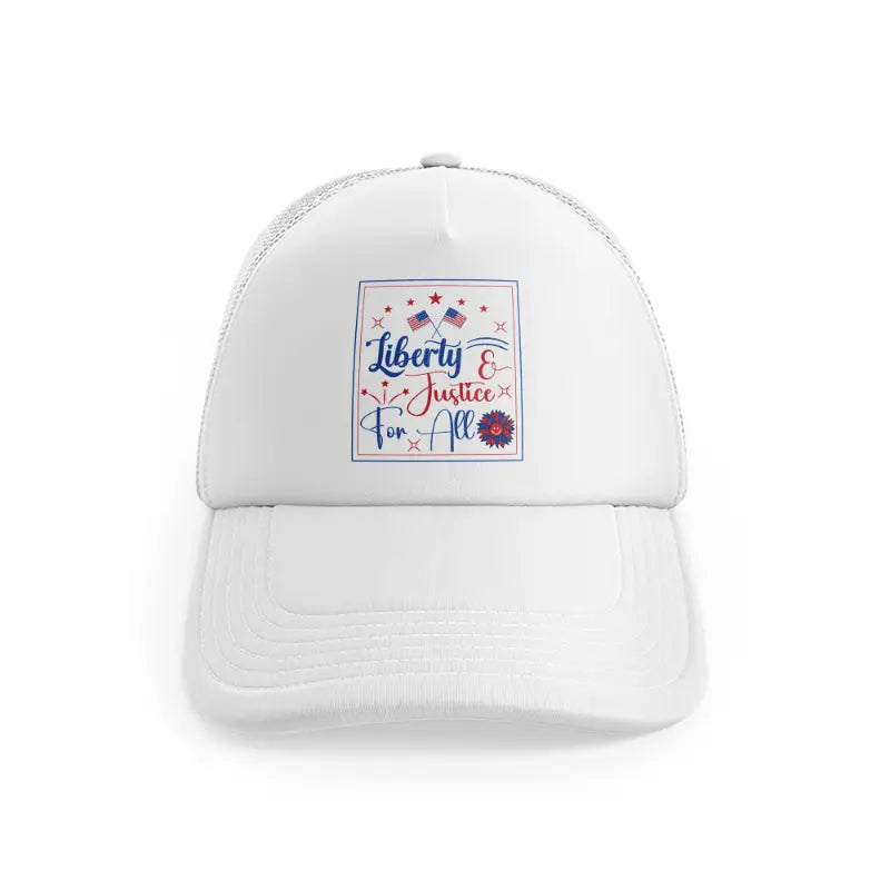 liberty & justice for all-01-white-trucker-hat