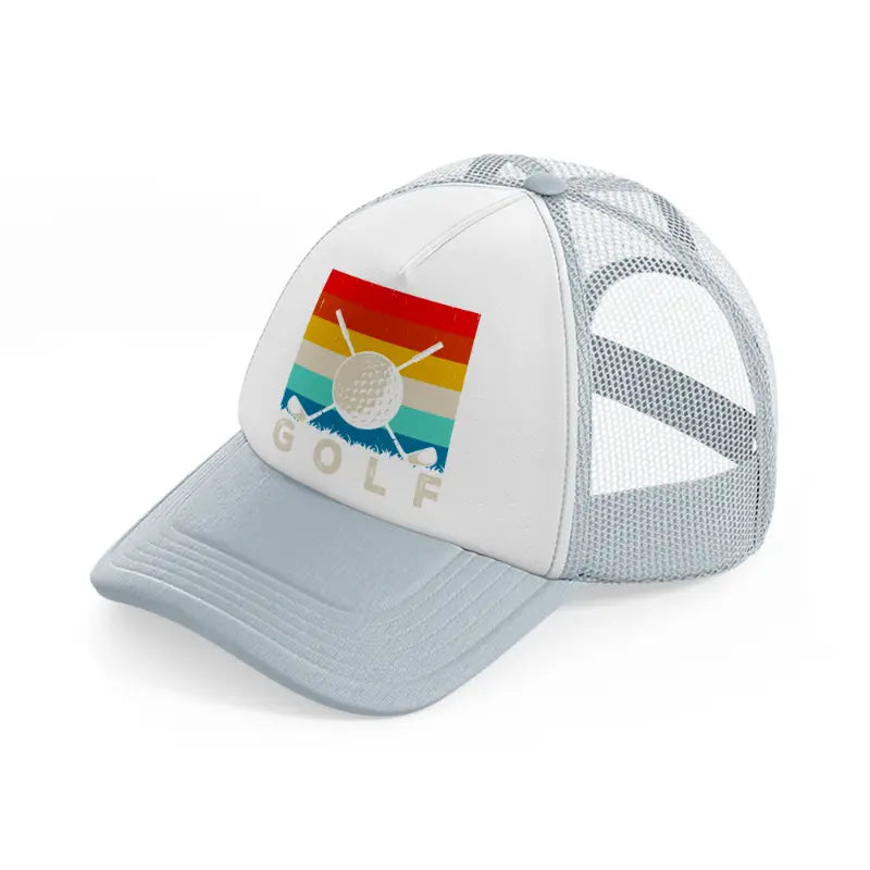 golf retro grey trucker hat