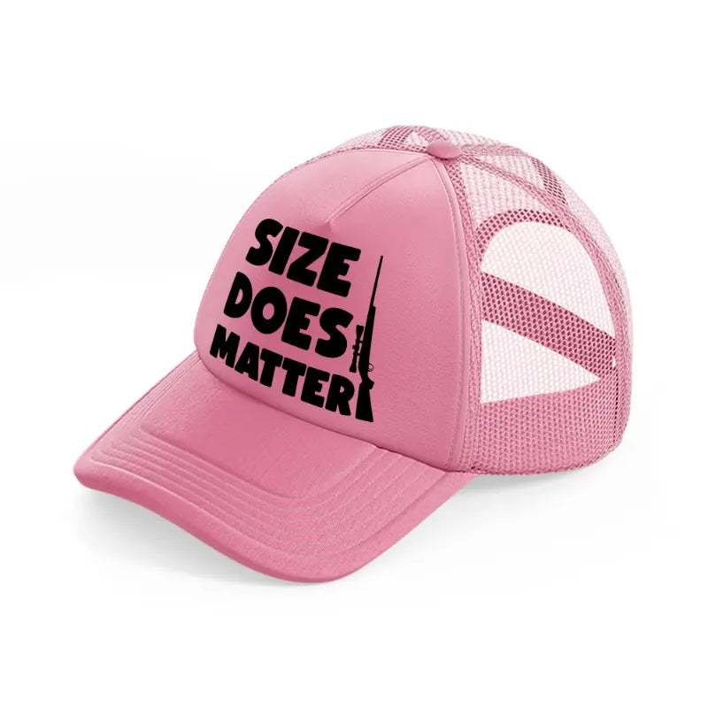 size does matter bold-pink-trucker-hat
