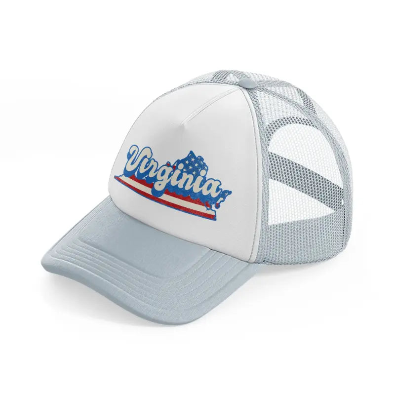 virginia flag grey trucker hat