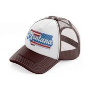 montana flag-brown-trucker-hat