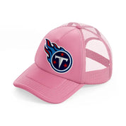 tennessee titans round emblem-pink-trucker-hat