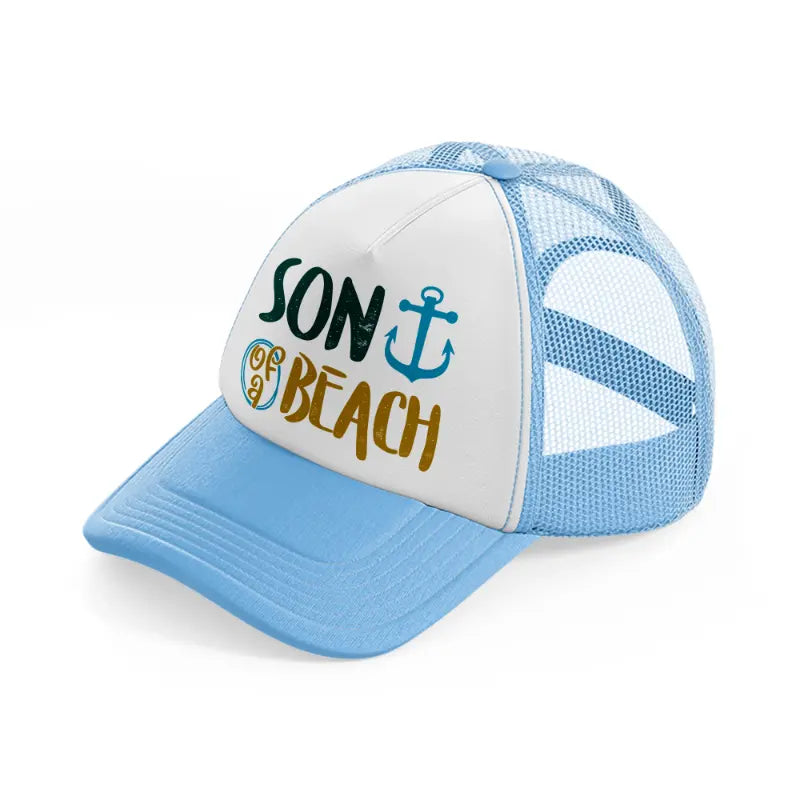 son of a beach sky blue trucker hat