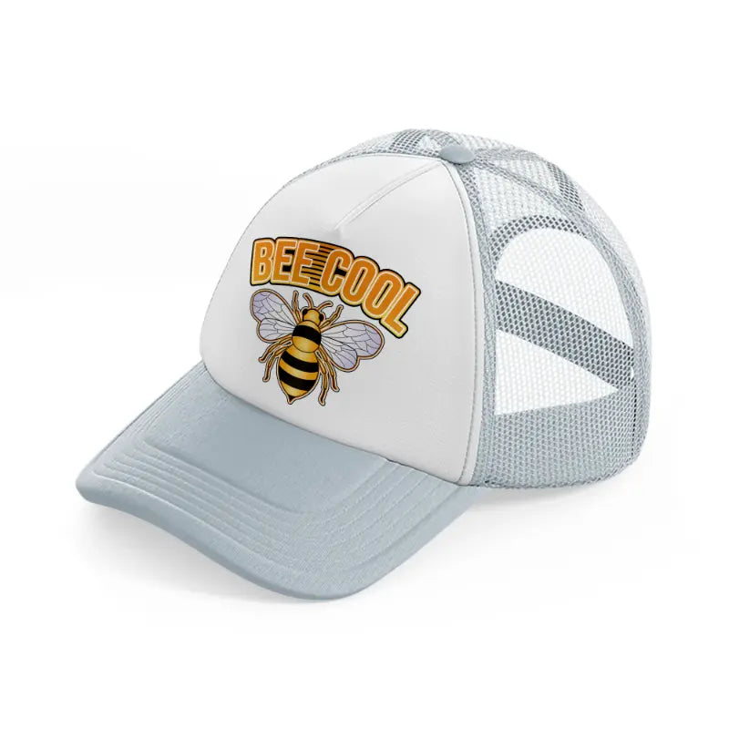 bee cool grey trucker hat