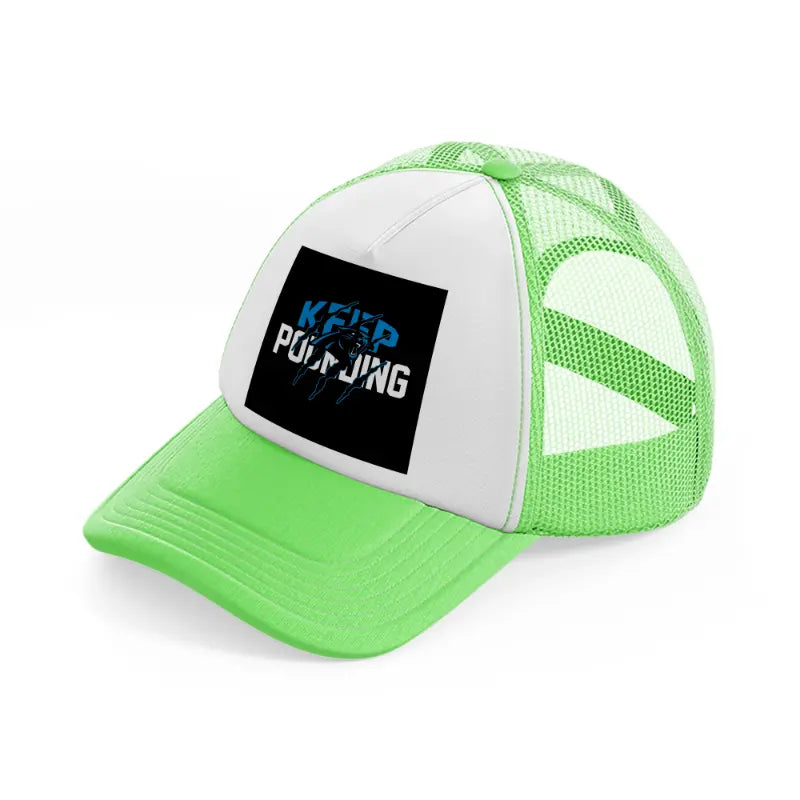 keep pounding-lime-green-trucker-hat