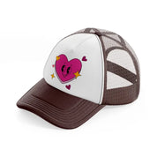 purple heart-brown-trucker-hat