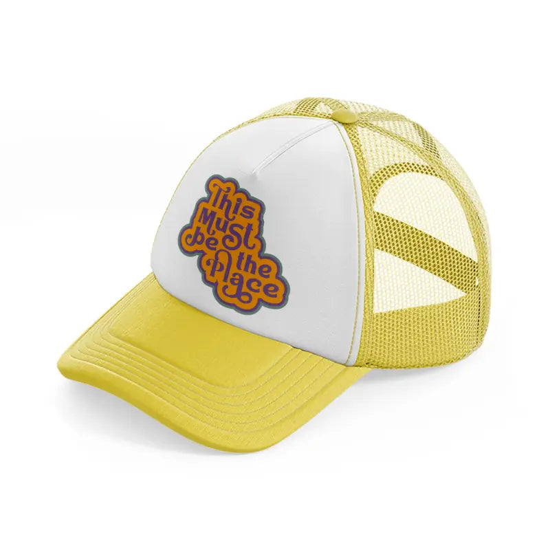 quote 02 yellow trucker hat