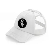 chicago white sox black badge-white-trucker-hat