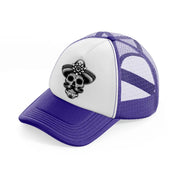 mexican head skull-purple-trucker-hat