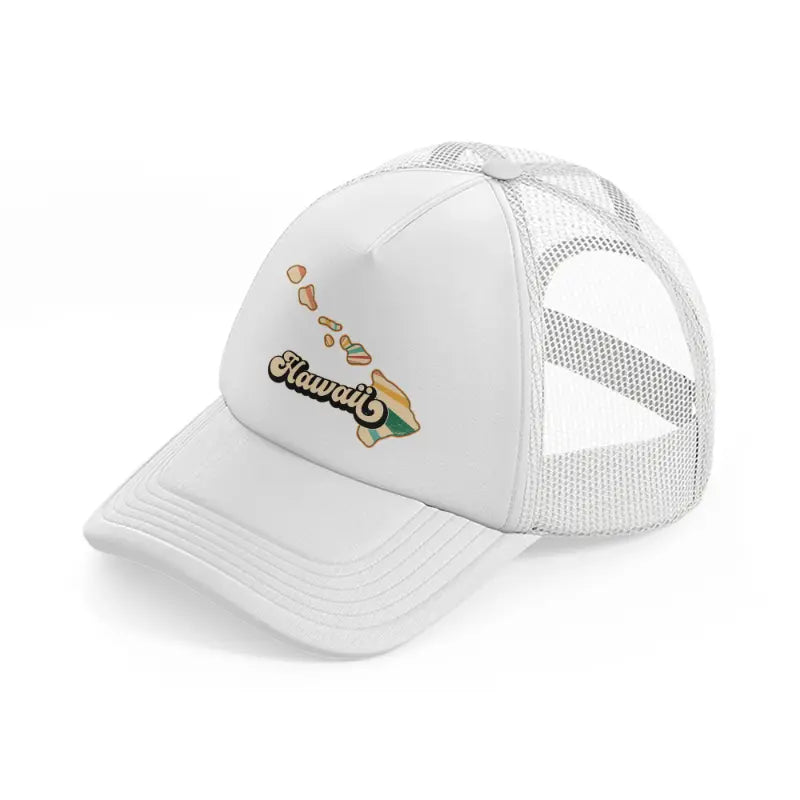 hawaii white trucker hat