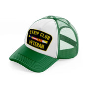 Strip Club Veteran green-and-white Trucker Hat