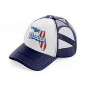 florida flag-navy-blue-and-white-trucker-hat