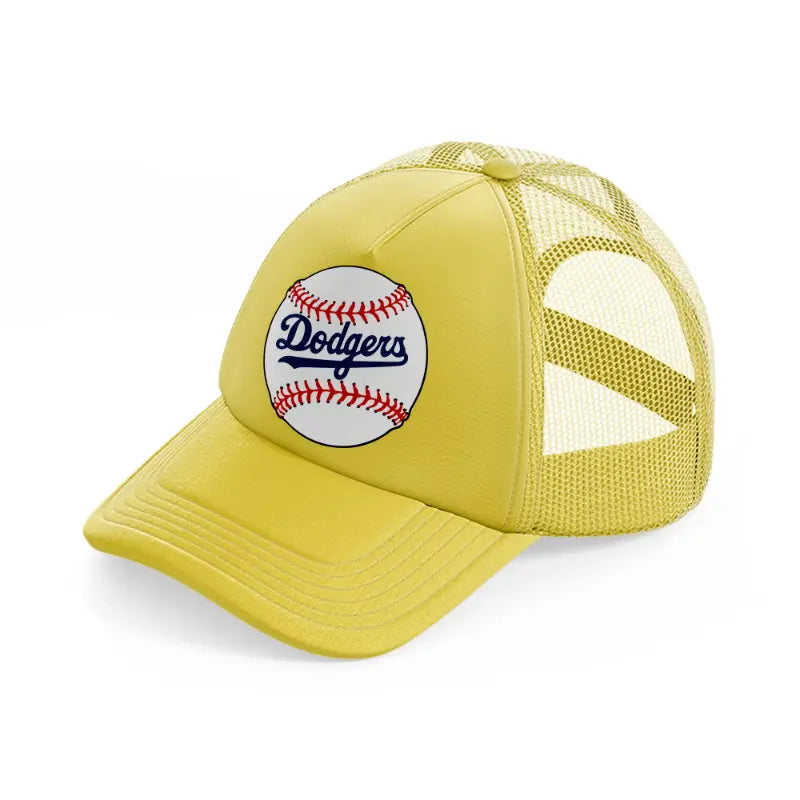 dodgers ball-gold-trucker-hat