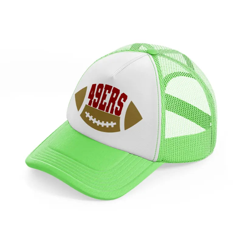 gridiron football ball-lime-green-trucker-hat