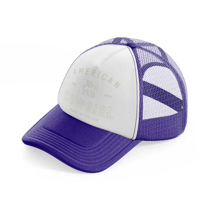 american cowgirl made in the usa-purple-trucker-hat