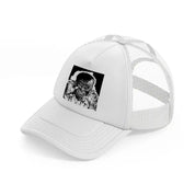 handsy monster white trucker hat