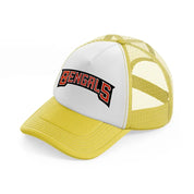 cincinnati bengals text-yellow-trucker-hat