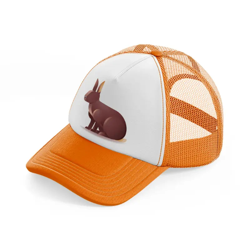 020 rabbit orange trucker hat