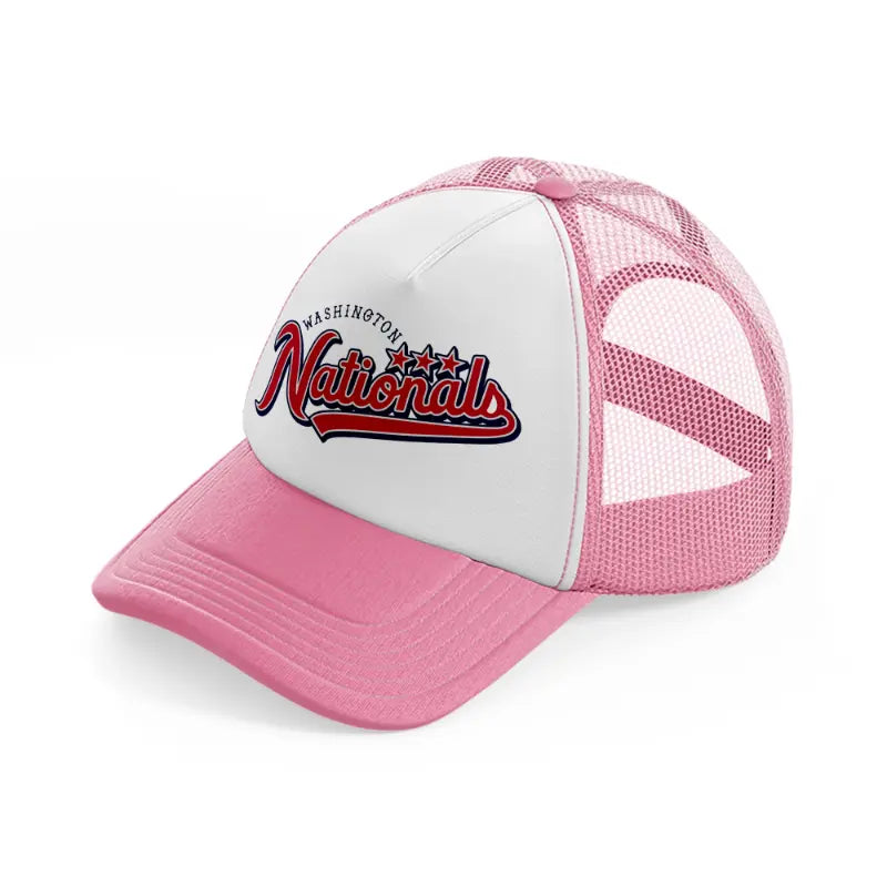 washington nationals-pink-and-white-trucker-hat