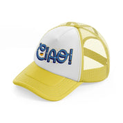 modern ciao yellow trucker hat