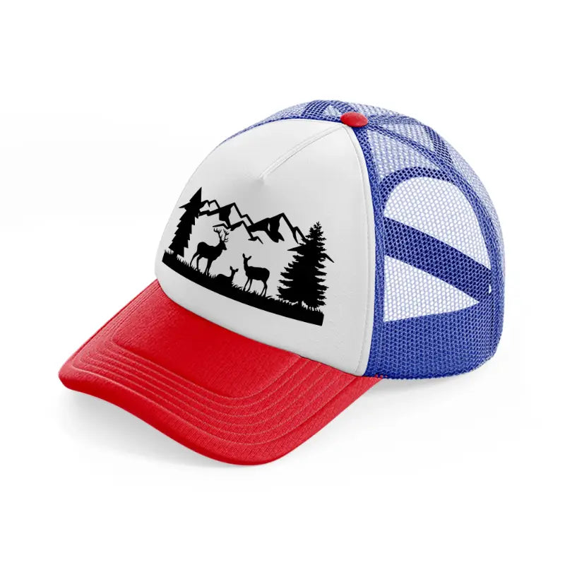 deer mountains-multicolor-trucker-hat