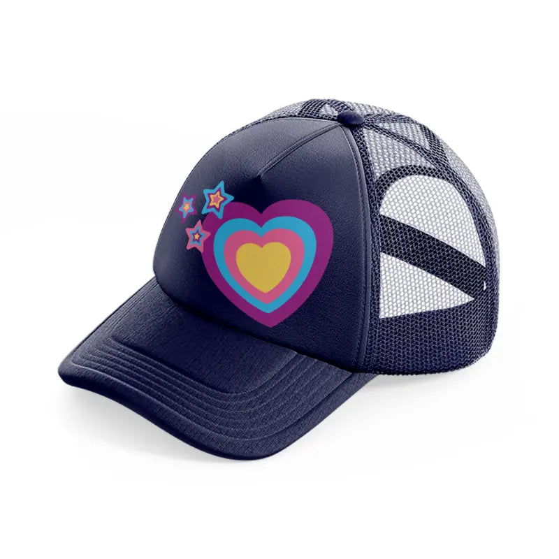 hearts logo colors-navy-blue-trucker-hat