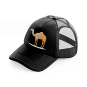 036 camel black trucker hat