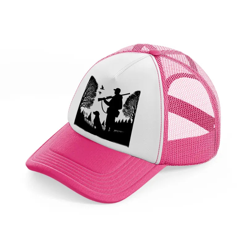 hunter & dog-neon-pink-trucker-hat