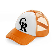 colorado rockies black and white orange trucker hat