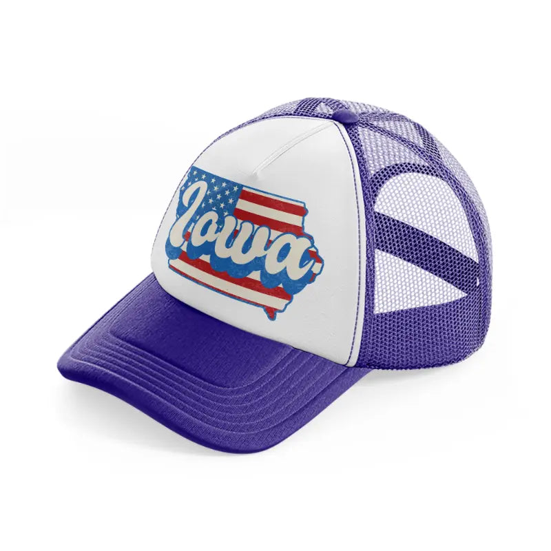 iowa flag-purple-trucker-hat