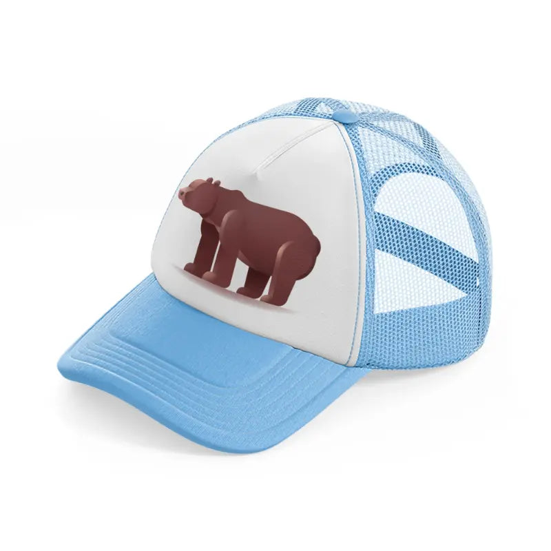 013 bear sky blue trucker hat