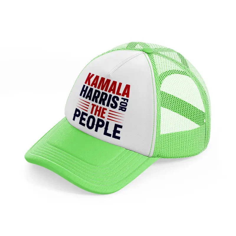 Kamala Harris For The People lime-green Trucker Hat